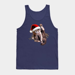 Funny Christmas Cat Tank Top